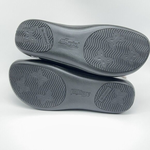 Alegria Leather Ankle Boots Meri Faux Fur Water Resistant Pewter Dazzler US 9 - Picture 6 of 10